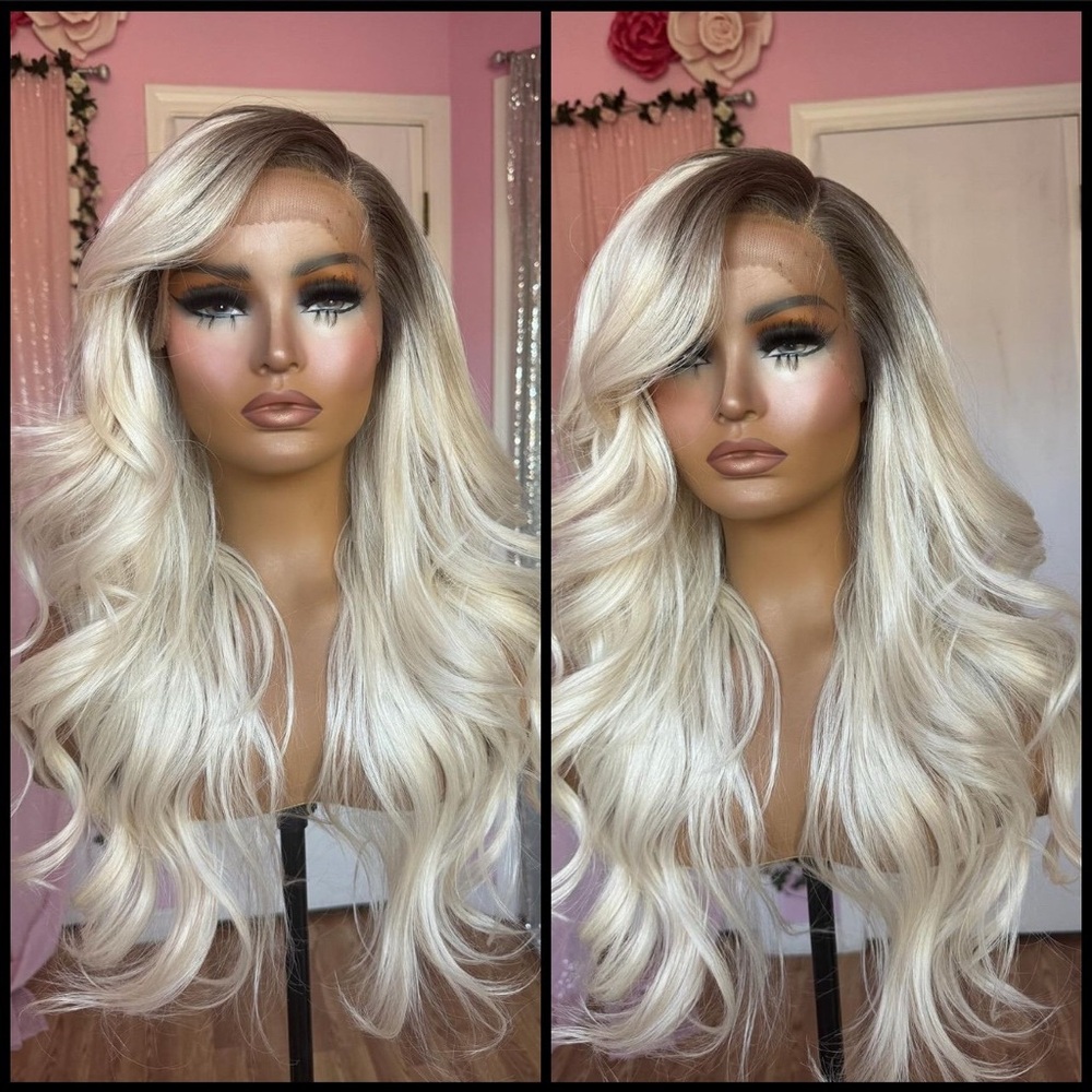 Human Hair Blended Lace Front Wig